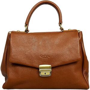Brown Cheval Firenze Pebbled Genuine Italian Leather Crossbody Handbag (NWT)